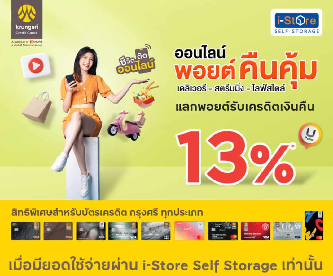 Special privileges for Krungsri Credit Card Holder receive up to 20% discount